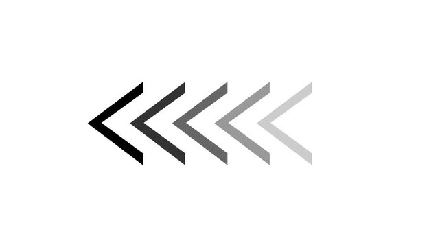 A series of grayscale chevron arrows pointing left on a white background.