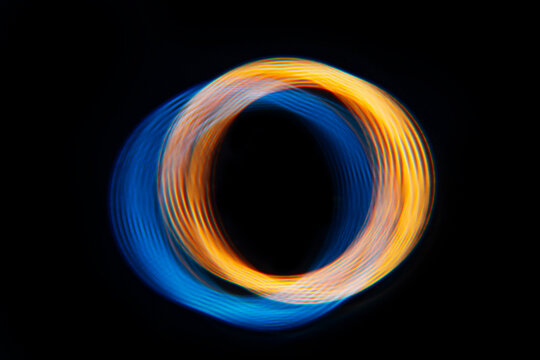 light circle blue and yellow