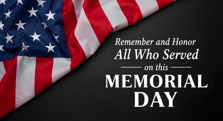 Fototapeta premium Memorial day tribute with american flag