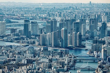東京都、湾岸エリアの高級タワーマンション群