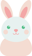 Fototapeta premium Cute pink bunny cartoon character