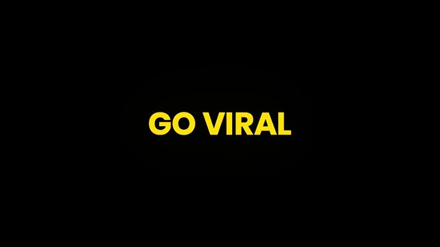 Go Viral Cinematic Text Morphing Animation 4K for Social Media Growth and Online Marketing Promotion