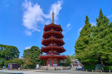 神奈川県川崎市 川崎大師の八角五重塔(はっかくごじゅうのとう)