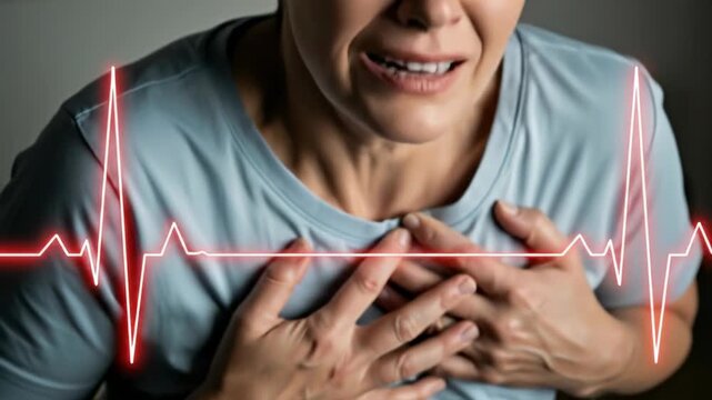 Chest discomfort indicating potential heart problems, cardiovascular disease, and the urgent need for treatment and prevention strategies for heart health support