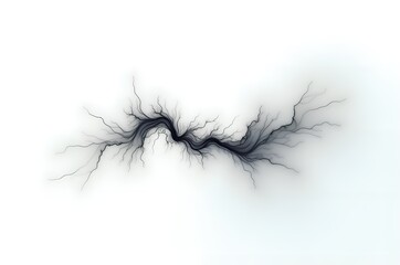 Fototapeta premium Abstract Lightning Bolt on White Background