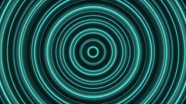Digital holographic pulse waves forming subtle energy rings cyan teal glowing seamless futuristic surreal ambience cascading softly abstract ultra realistic loop