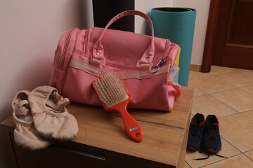 Fitness and ballet gear ready for a workout