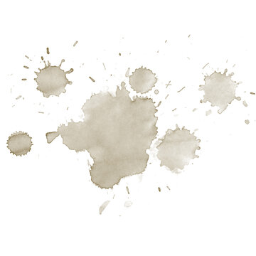 Coffee stains on white