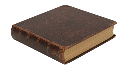 Antique brown leather book