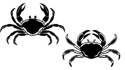 illustration isolated crab on white background