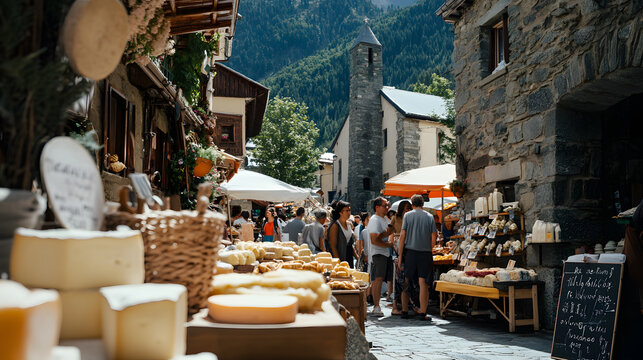 Andorran Summer Mercat With Cheese Woolen Goods
