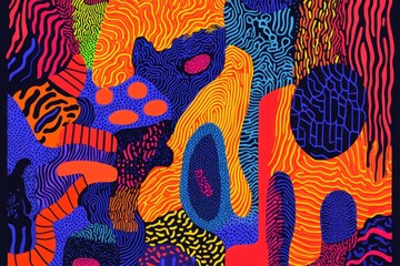 Colorful abstract pattern art