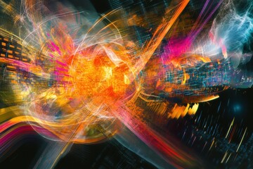 Colorful abstract energy burst