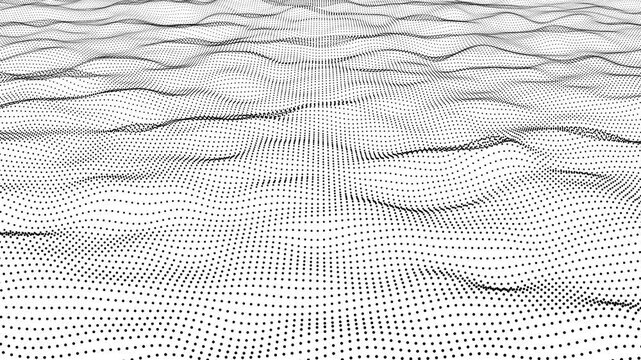 Abstract technology dots wave digital network background. Futuristic technology background 4k stock video .