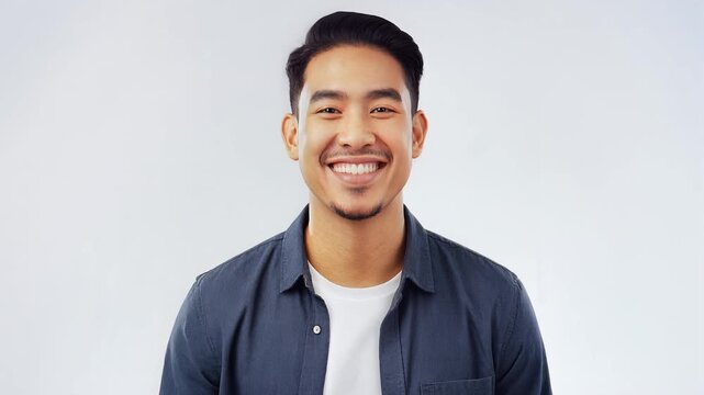 Man Waving and Smiling