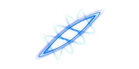 White star shape with blue rings and holes on transparent background isolated on a transparent background