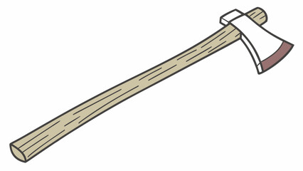 Vintage style axe with wooden handle and metal head