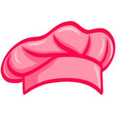Pink Chef Hat Toque Blanche Illustration