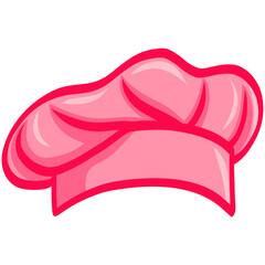 Pink Chef Hat Toque Blanche Illustration
