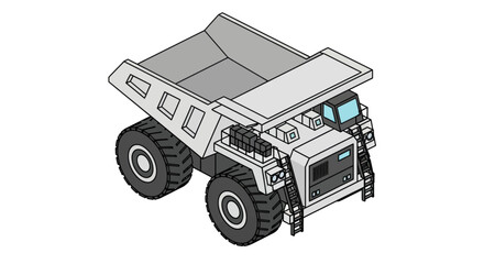 Heavy Duty Mining Dump Truck Illustration. © Mas