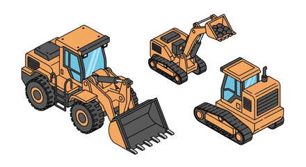 Heavy Machinery Equipment for Construction Sites. © Mas