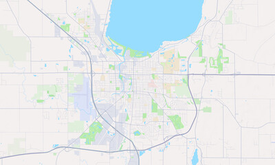 Obraz premium Fond du Lac Wisconsin map