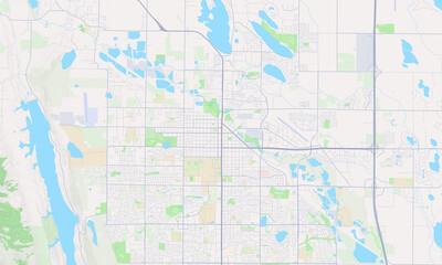 Obraz premium Fort Collins Colorado map