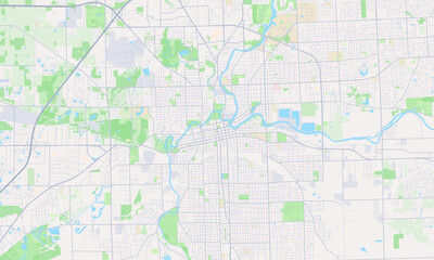 Obraz premium Fort Wayne Indiana map