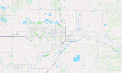 Obraz premium Greeley Colorado map