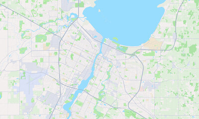 Obraz premium Green Bay Wisconsin map