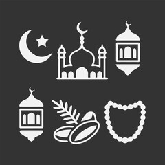 Ramadan Icon New Design Black And White