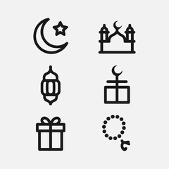 Ramadan Icon New Design Black And White