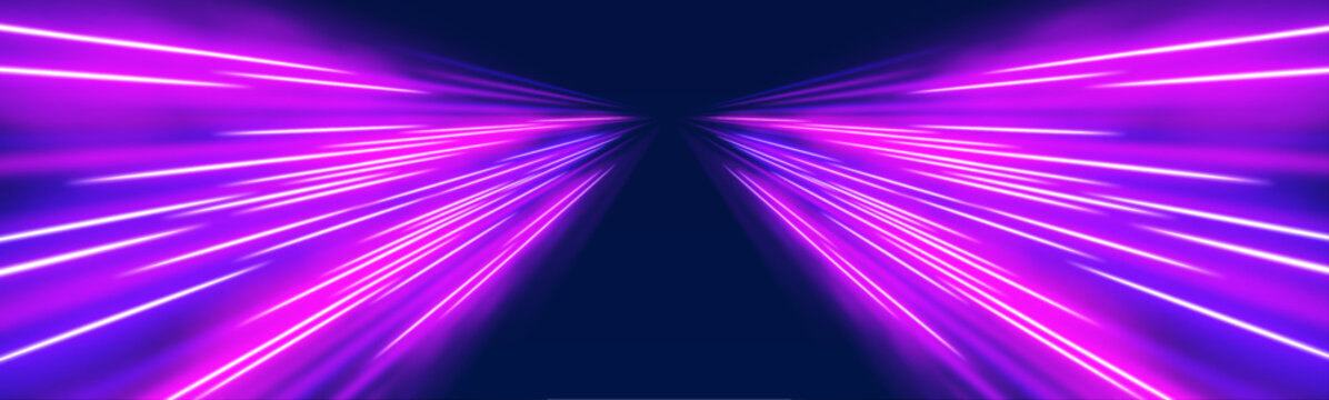 Luminous gradients blend seamlessly into a glowing abstract tunnel. Neon accents highlight the depth of perspective. The artwork conveys immersive speed and modern energy.