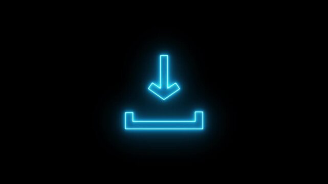 Download Icon with Arrow and Tray on Dark Background