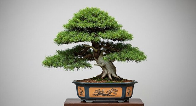 Bonsai tree isolated background