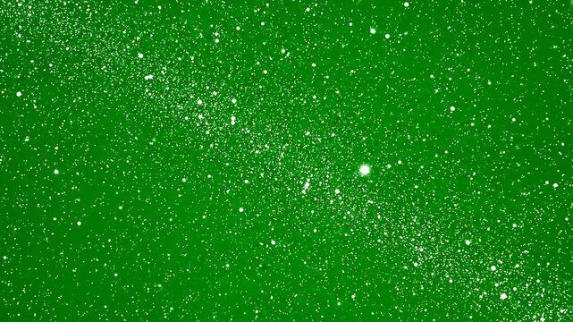 Starry Night Sky Effect with Green Background
