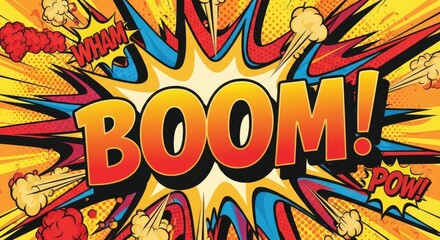 Obraz premium Comic Book Explosion - A Colorful BOOM.