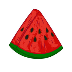 A juicy slice of watermelon