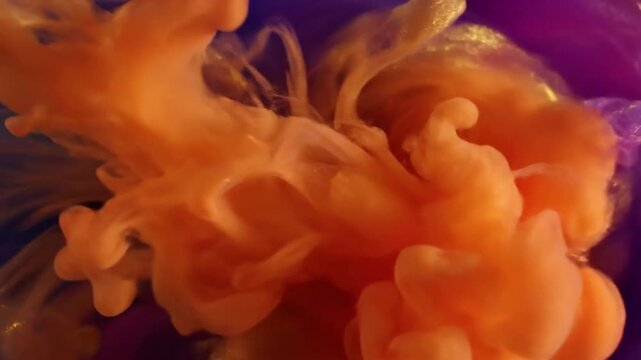 Abstract Liquid Art Macro perspective, slow-motion viscous flow.