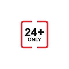 Obraz premium vector logo sets age limit sign, underage restriction, prohibition icon, age icon 1, 3, 6, 12, 14, 17, 18, 21, 24 years and above.