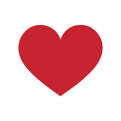 Bright red heart symbol centered on a clean white background bold and vibrant design evoking love affection and emotional connection perfect for valentine's day romance or relationship themes