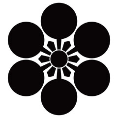 家紋です。六つ梅鉢といいます。