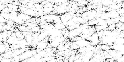 Abstract Cracked Surface Texture with Black Lines on White Background.