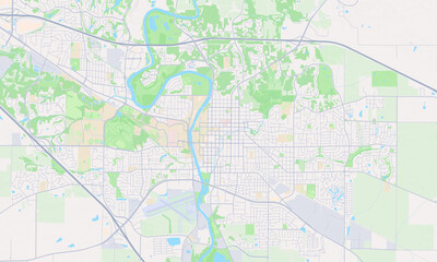 Obraz premium Iowa City Iowa map