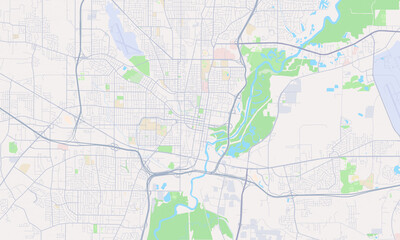 Fototapeta premium Jackson Mississippi map