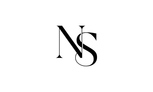 NS initial letter logo or NS monogram