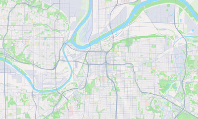 Obraz premium Kansas City Missouri map
