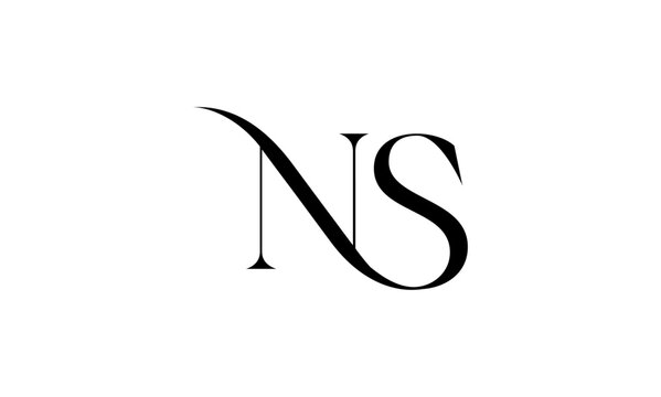 NS initial letter logo or NS monogram