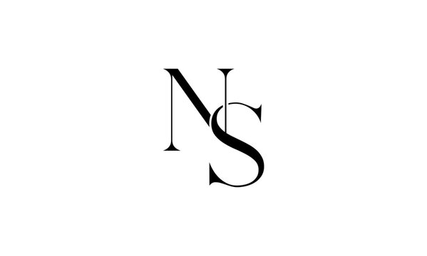 NS initial letter logo or NS monogram
