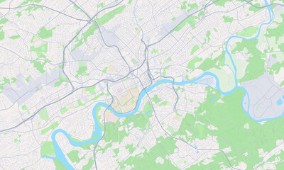 Obraz premium Knoxville Tennessee map